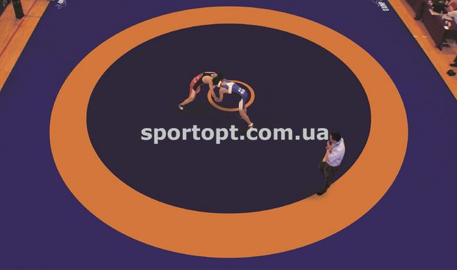Покрышка (покрывало) борцовское 3-х цветное 12.5 м x 12.5 м международный стандарт Fila оранжевый