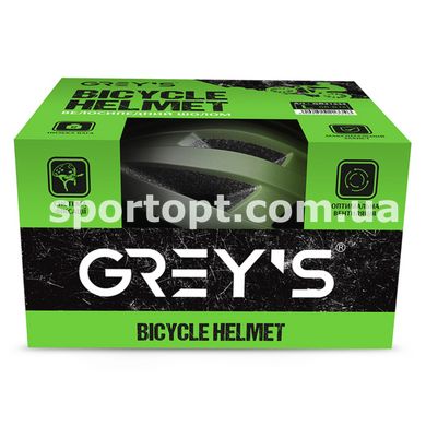 Велосипедний шолом Grey's L чорно-зелений матовий