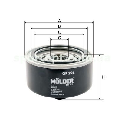 Фільтр масляний Molder Filter OF 294 (WL7414, OC404, W1323)