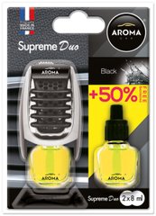 Ароматизатор Aroma Car Supreme Duo Slim Black, 8ml