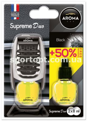 Ароматизатор Aroma Car Supreme Duo Slim Black, 8ml