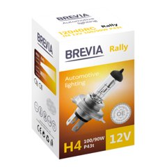 Галогенова лампа Brevia H4 12V 100/90W P43t Rally CP
