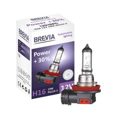 Галогенова лампа Brevia H16 12V 19W PGJ19-3 Power +30% CP