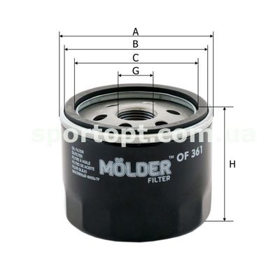 Фільтр масляний Molder Filter OF 361 (WL7427, OC471, W79)