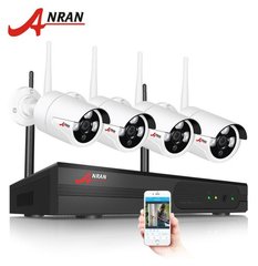 Комплект WiFi видеонаблюдения Anran 4сh (AR-K04W13-03NW) White
