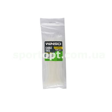 Хомути Winso пластикові білі 2,5x200, 100шт