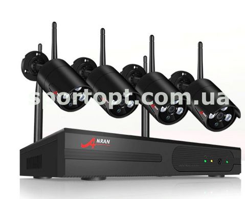 Комплект WiFi видеонаблюдения Anran 4сh (AR-K04W13-03NW) White