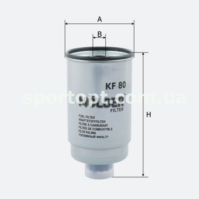 Фільтр паливний Molder Filter KF 80 (WF8052, KC90, WK880)