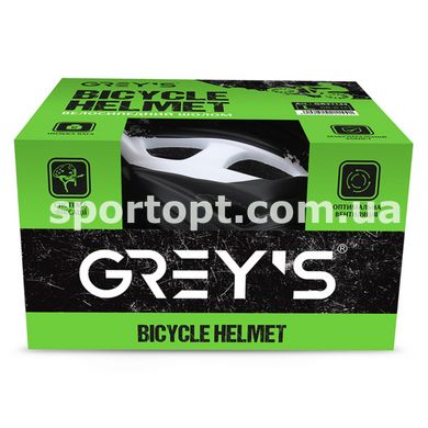 Велосипедний шолом Grey's L чорно-білий матовий