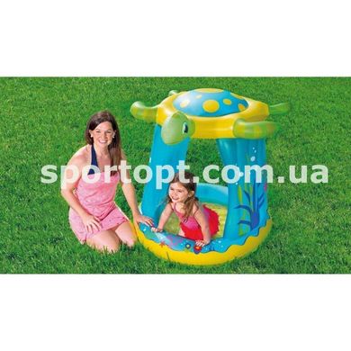 Детский надувной бассейн Bestway "Черепашка", с навесом, 109х96х104 см (52219)