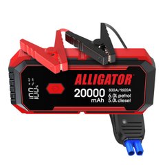 Пусковий пристрій Alligator Jump Starter 800A/1600A 20000mAh зі Smart-клемами