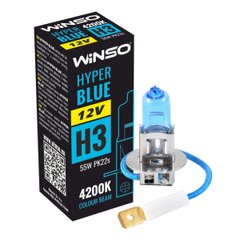Галогенова лампа Winso H3 12V 55W PK22s HYPER BLUE 4200K
