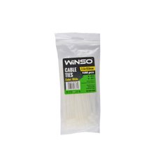 Хомути Winso пластикові білі 3,6x150, 100шт