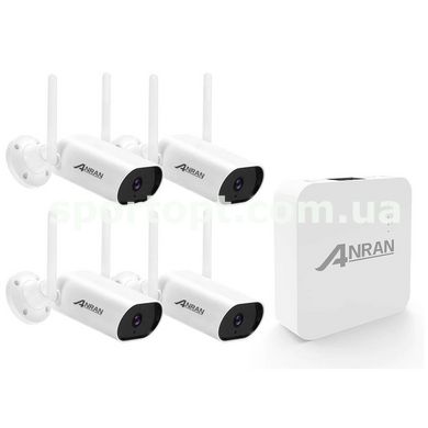 Комплект WiFi видеонаблюдения Anran AR610WiFi 4ch 3Mp с поворотными камерами