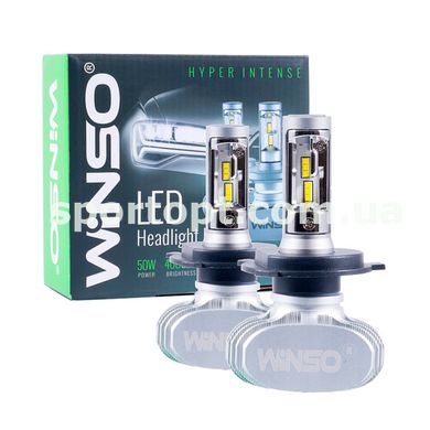LED автолампа Winso H4 12/24V 6000К 4000Lm 50W CSP Cree Chip 19х19, 2шт