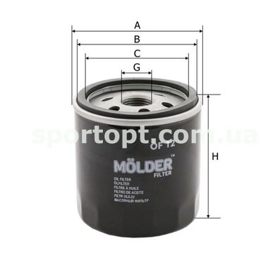 Фільтр масляний Molder Filter OF 12 (WL7098, OC21o. F., W712)