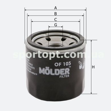 Фільтр масляний Molder Filter OF105 (WL7119, OC215, W672)