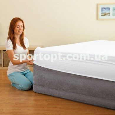 Двуспальная надувная кровать Intex + встроенный электронасос 220V 152x203x46 см (64414)