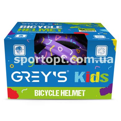 Велосипедний шолом дитячий Grey's М фіолетовий матовий
