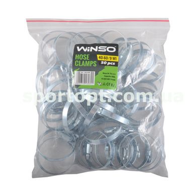 Хомути Winso 40-60/W1, 9мм, 50шт