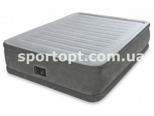 Двуспальная надувная кровать Intex + встроенный электронасос 220V 152x203x46 см (64414)