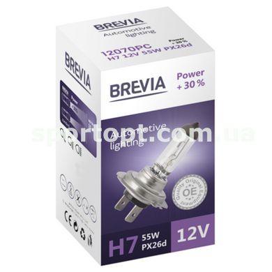Галогенова лампа Brevia H7 12V 55W PX26d Power +30% CP