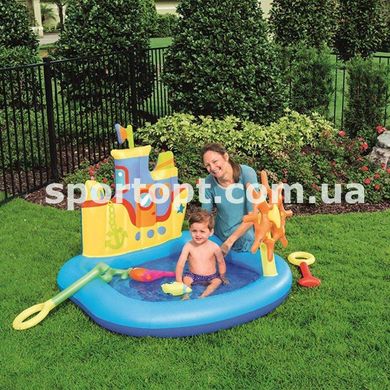 Дитячий надувний басейн Bestway "Кораблик", 140х130х104 см (52211)