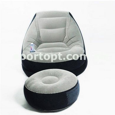 Надувне крісло з пуфом Intex 102x127x76 см (68564)