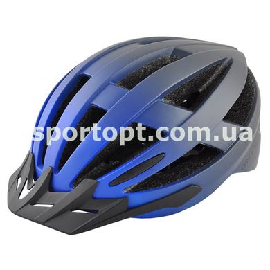 Велосипедний шолом Grey's М чорно-синій матовий