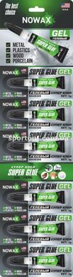 Суперклей гель Nowax Super Glue Gel 3г*6шт, дисплей