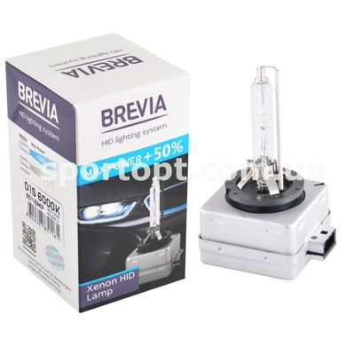 Ксенонова лампа Brevia D1S +50%, 6000K, 85V, 35W PK32d-2, 1шт