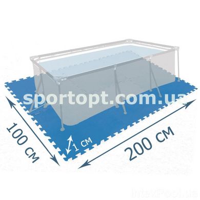 Мат-підкладка для басейну Intex 29081, 200 х 100 см, набір 8 шт (50 x 50 см), товщина 1 см