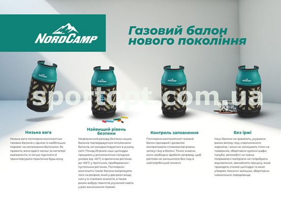 Композитний газовий балон Nord Camp 12.5л