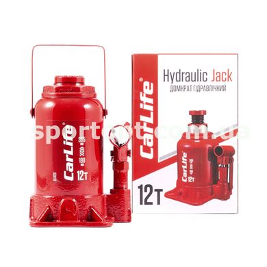 Домкрат гідравлічний пляшковий CarLife 12т 190-365мм