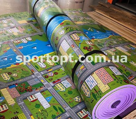Дитячий ігровий килимок Парковий містечко 3х1,2 м12 мм
